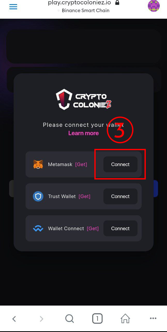 connect to wallet image step 3